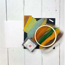 Load image into Gallery viewer, The Crafty Kit Company Pumpkins in a Hoop Needle Felting Kit