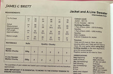 Load image into Gallery viewer, James C Brett DK pattern JB858 Childs Jacket & A Line Sweater in Marble Chunky