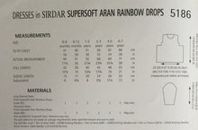 Load image into Gallery viewer,  Sirdar  Aran knitting pattern 5186   Dresses  16-26 ins