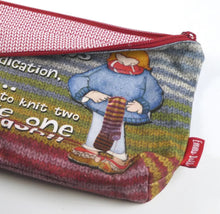 Load image into Gallery viewer, Emma Ball - Zipped Pouch bag - Sock Knitters - Sewing knitting crochet (ZP21)