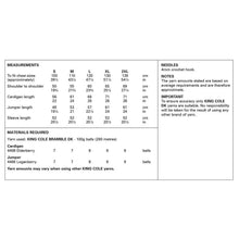 Load image into Gallery viewer, King Cole DK Crochet pattern 6258 Granny Square Cardigan & Jumper 39.5-54.25 ins