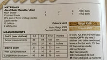 Load image into Gallery viewer, Woolcraft Aran knitting pattern 1044 - Baby Bunting 41-56 cms