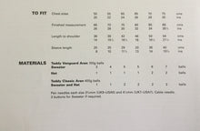 Load image into Gallery viewer, Teddy Aran knitting pattern 7170 - Childrens Sweaters & Hat 20-30 ins