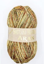 Load image into Gallery viewer, Woolcraft Shetland Heather Aran Soft Knitting Yarn / 25% Wool 100g
