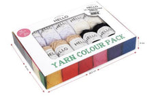 Load image into Gallery viewer, HELLO Colour Pack 12x25G balls of HELLO Cotton yarn gifts for knitters crocheter