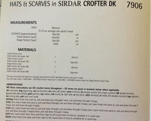 Load image into Gallery viewer, Sirdar DK Crochet pattern 7906 Hats & Scarves in Crofter DK