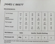 Load image into Gallery viewer, James C Brett Stonewash double knitting pattern JB476 Childs Sweater 20-28ins #1