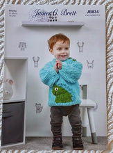 Load image into Gallery viewer, James C Brett Chunky Knitting Pattern JB834 Sweater in Flutterby Chunky 16-26ins