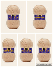 Load image into Gallery viewer, Sirdar Hayfield Bonus DK Knitting/Crochet Wool/Yarn Pack 5 x 100g Champagne