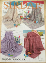 Load image into Gallery viewer, Sirdar DK knitting pattern 4770 - Baby Blankets in Snuggly Rascal DK