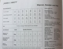 Load image into Gallery viewer, James Brett Chunky knitting pattern JB316 Boys Slipover Sweater Hat 20-30 ins