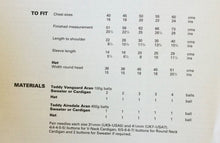 Load image into Gallery viewer, Teddy Aran knitting pattern 7174 - Baby & Toddlers Cardigans - 16-24ins