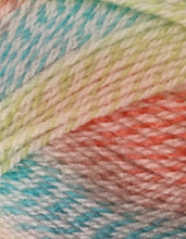 Load image into Gallery viewer, King Cole Melody DK 100g Acrylic Multi-Coloured Self Striping Baby wool / yarn
