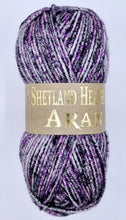 Load image into Gallery viewer, Woolcraft Shetland Heather Aran Soft Knitting Yarn / 25% Wool 100g