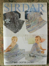 Load image into Gallery viewer, Sirdar Chunky knitting pattern 4776 - Blankets in Snuggly Baby Crofter Chunky