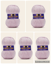 Load image into Gallery viewer, Sirdar Hayfield Bonus DK Kntting/Crochet Wool/Yarn Pack 5 x 100g Mauve Marl