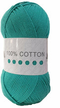 Load image into Gallery viewer, Cygnet 100% Pure Cotton DK Wool Yarn in 20 colours 100g