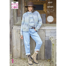 Load image into Gallery viewer, King Cole Aran Knitting pattern 6227 Ladies Cardigan & Vest 32-50 ins