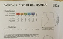 Load image into Gallery viewer, Sirdar Aran Knitting Pattern 8878 Just Bamboo - Cardigan 24-42 ins
