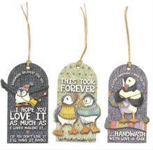 Load image into Gallery viewer, Emma Ball Crafting Tags - (Pack Of 12) - Woolly Puffins