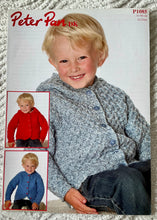 Load image into Gallery viewer, Peter Pan DK knitting pattern P1085 Cardigan 12-22ins