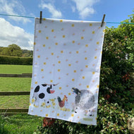 Tea Towel - Daisyfield Farm by Alex Clark Novelty Fun Kitchen Towel 100% Cotton