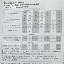 Load image into Gallery viewer, Peter Pan DK knitting pattern P1204 Cardigan &amp; Sweater 16-26ins
