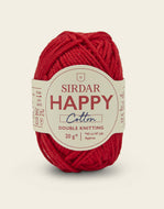 Sirdar Happy Cotton DK Knitting/Crochet Wool/Yarn 20g Lippy 789
