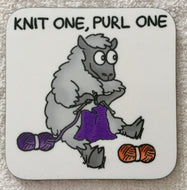 Vanessa Bee Coaster Laminated Drinks Mat  -  Knit One 