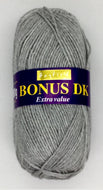 Sirdar Hayfield Bonus DK Kntting/Crochet Wool/Yarn 100g Acrylic Light Grey Mix