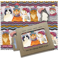 Microfibre Lens Cloth for Glasses, Camera Lens -  Cats in Hats by Emma Ball