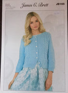 James C Brett double knitting pattern JB165 - Ladies Cardigan 28-46 ins