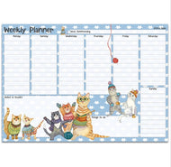 A4 Weekly Planner Desk Top Organiser Kittens in Mittens by Emma Ball