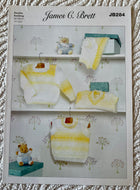James C Brett DK Knitting pattern JB284 Baby Sweaters & Slipovers 14-22 in