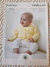 Load image into Gallery viewer, UKHKA DK knitting pattern 169 - Babies &amp; Childrens Cardigans 16-26 ins
