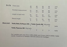 Load image into Gallery viewer, Teddy DK knitting pattern 7148 Baby’s Sweater &amp; Cardigan -  16-22 ins
