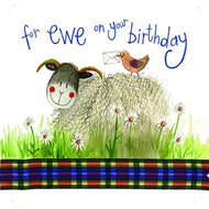 ALEX CLARK SHEEP BIRTHDAY CARD ~ BLANK INSIDE