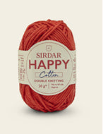 Sirdar Happy Cotton DK Knitting/Crochet Wool/Yarn 20g Ketchup 790