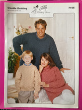 Load image into Gallery viewer, Teddy DK Knitting Pattern 7165 - Family Sweaters 24-46 ins

