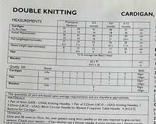 Load image into Gallery viewer, UKHKA DK knitting pattern 138 - Babies Cardigan, Hat &amp; Blanket 12-20ins
