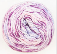 James C Brett Cotton Waves DK Cotton Yarn 100g Cake WV03 Pretty Purples