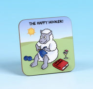 Vanessa Bee Coaster Laminated Drinks Mat  -  The Happy Hooker