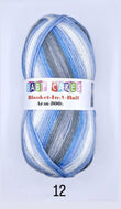 Woolcraft Baby Cakes Blanket in a Ball Aran 300g Knitting Wool Yarn Blue Moon