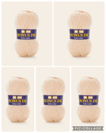 Sirdar Hayfield Bonus DK Knitting/Crochet Wool/Yarn Pack 5 x 100g Biscuit