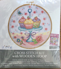 Load image into Gallery viewer, My Cross Stitch - Kit with Wooden Hoop - Incl DMC Thread Gift Present
