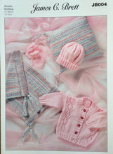 Load image into Gallery viewer, James C Brett DK  knitting pattern JB004 Babies Pram Set 12-22 ins
