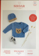 Sirdar Knitting Pattern 5401 Sweater/Hat in Snuggly Snowflake Chunky 16.5-22 in
