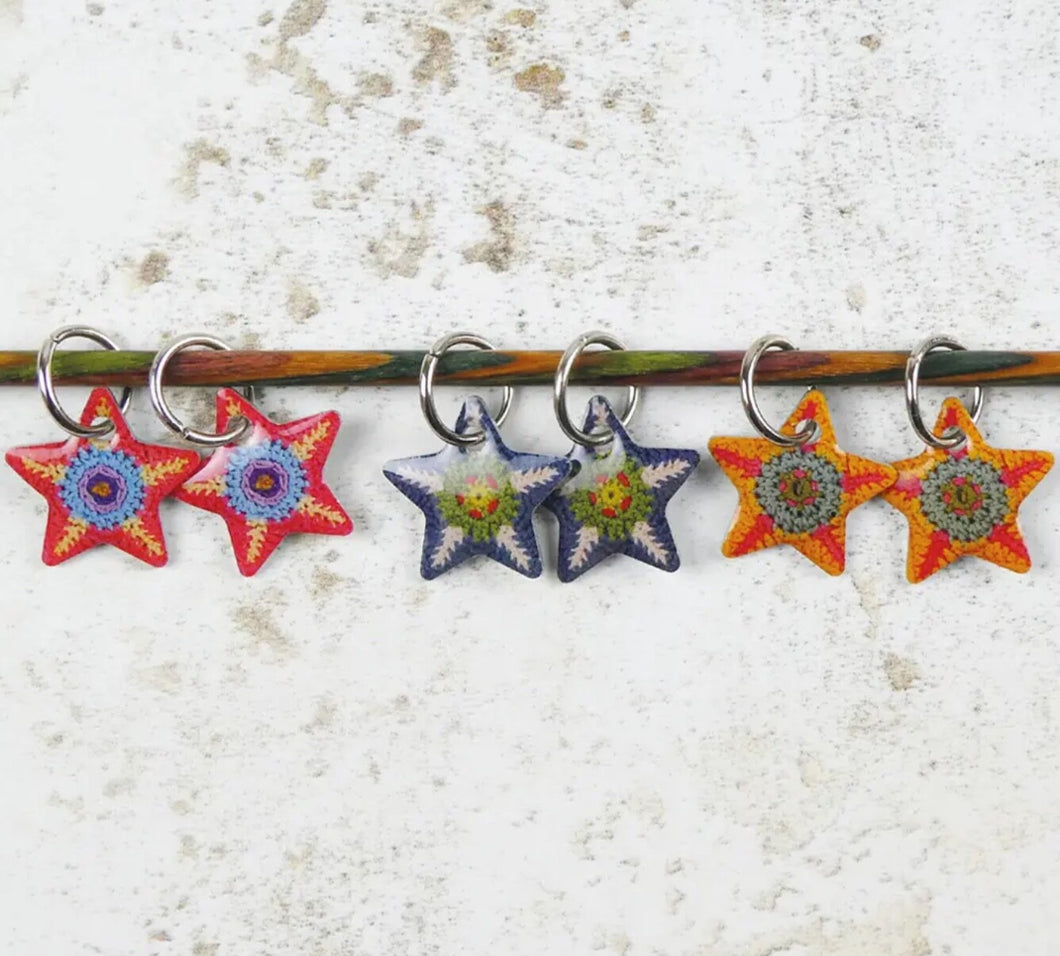Emma Ball - Stitch Markers (Set of 6) - Crochet Stars (KN35)