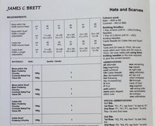 Load image into Gallery viewer, James C Brett Chunky/DK knitting pattern JB519 Hats &amp; Scarves 
