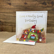 ALEX CLARK KNITTING BIRTHDAY CARD ~ BLANK INSIDE S472